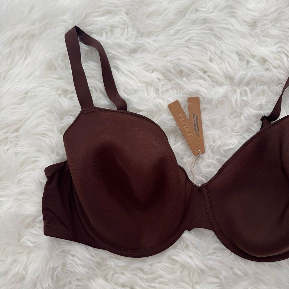 Skims Weightless Demi Bra Cocoa Size 46DD - Picture 3 of 8